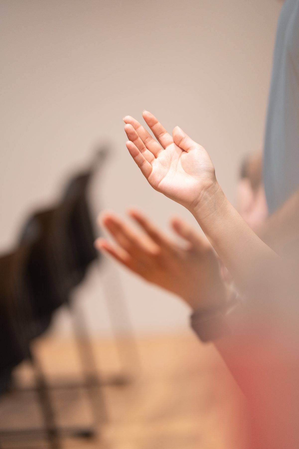 Hands raised in worship