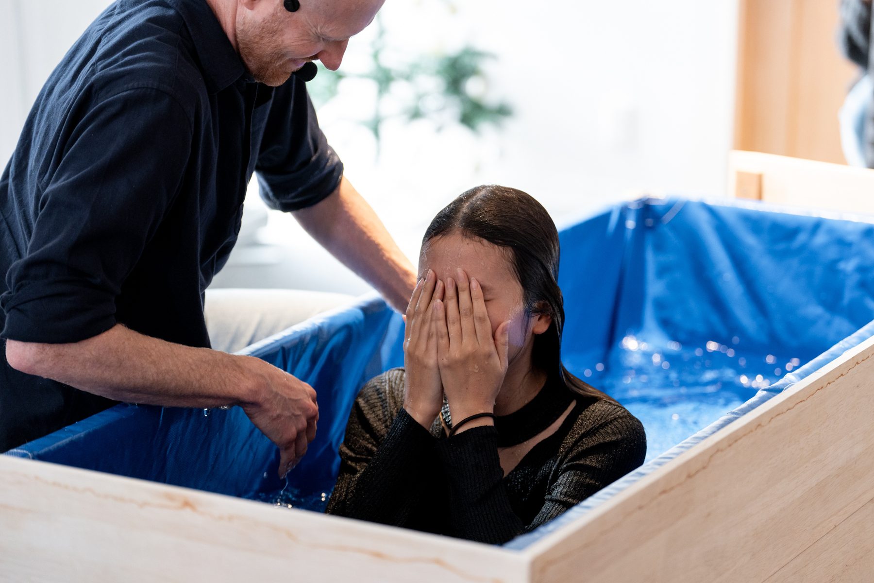 A baptism at a Mustard Seed church